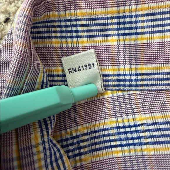 Ralph Lauren Purple Label Men’s XXL Plaid Button Down Shirt Made In Italy - Picture 9 of 14